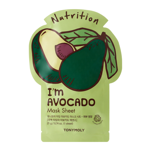 TonyMoly - I`m Real Avocado Mask Sheet Nutrition - Odżywcza Maska do Twarzy w Płachcie - 1szt/21ml